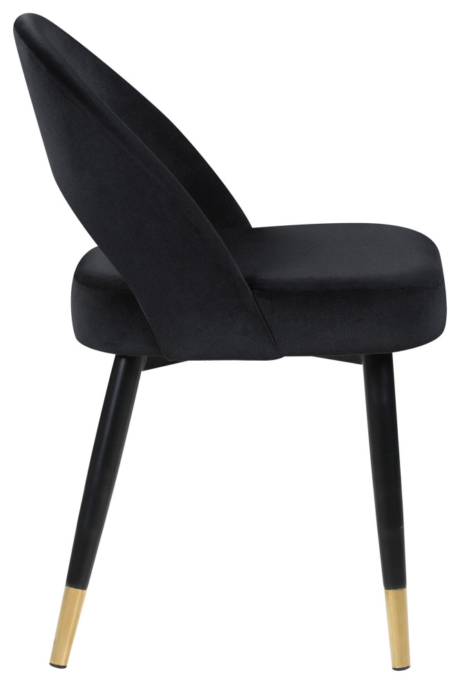 Lindsey Arched Back Upholstered Side Chairs Black  Set of 2   Modern   Dining Chairs   by Modon  Houzz