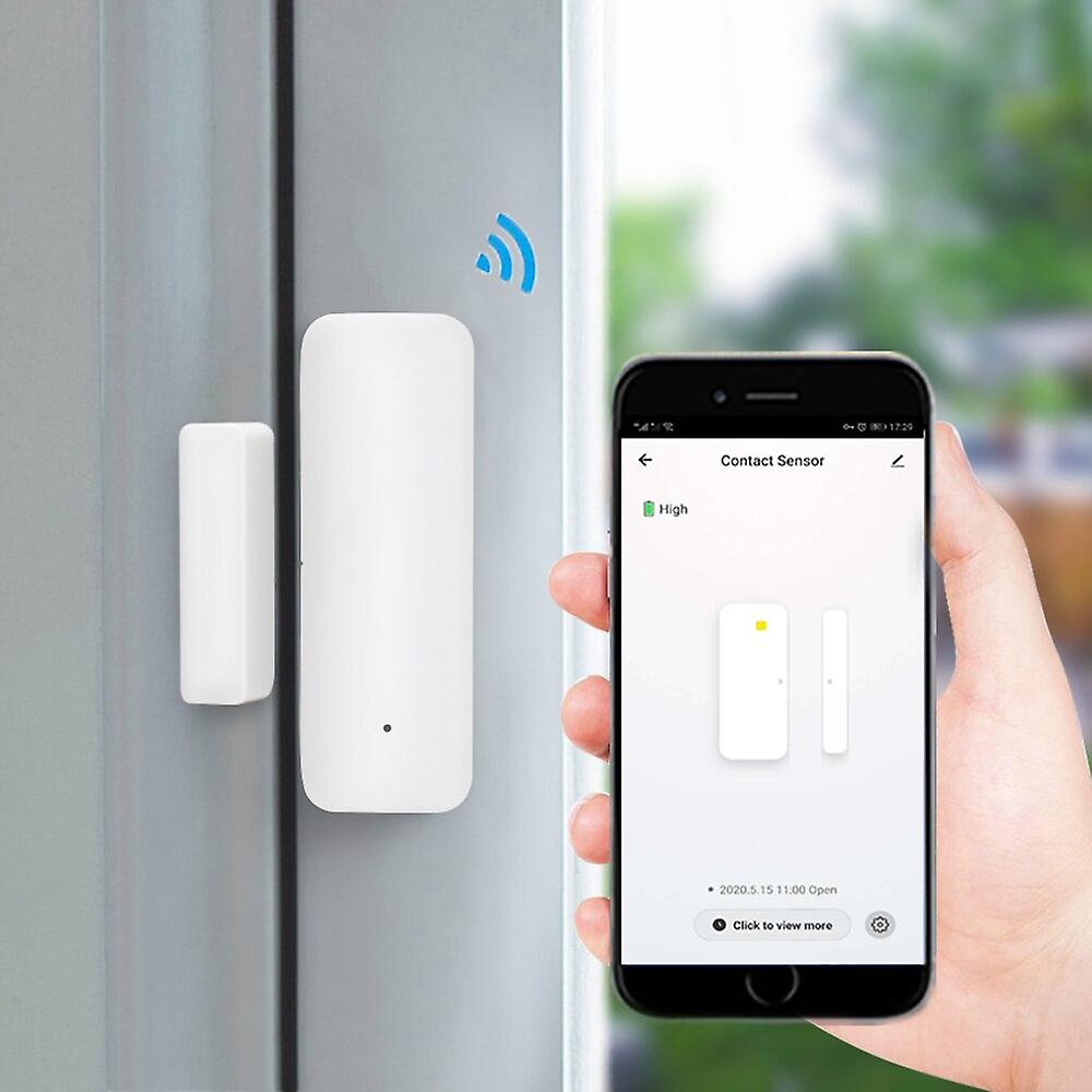 Tuya Zigbee Door Sensor Smart Home Security Window Detector Automatic Sliding Door Magnetic Contact Sensor Support Alexa Google