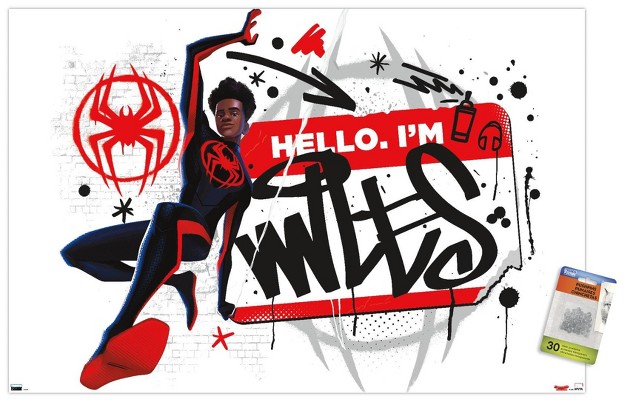 Trends International Marvel Spider man Across The Spider verse Hello I x27 m Miles Unframed Wall Poster Prints