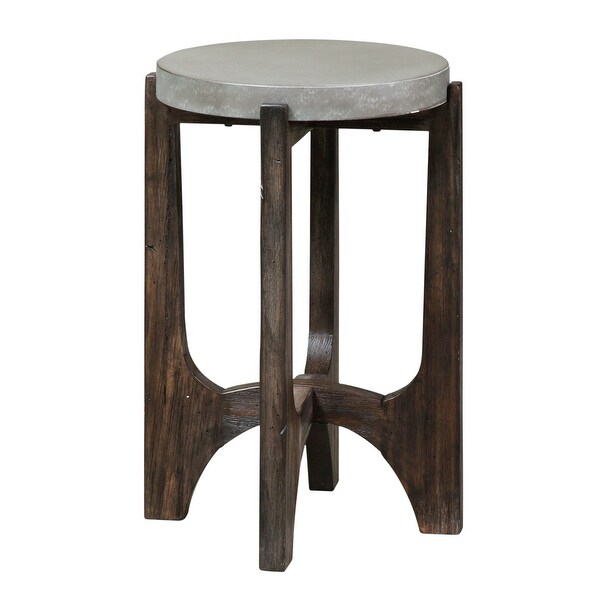 Cascade Rustic Brown Chair Side Table