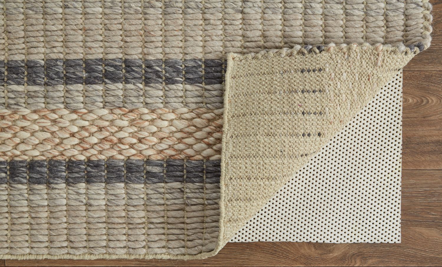 Genet Hand Woven Ivory and Tan Rug by BD Fine