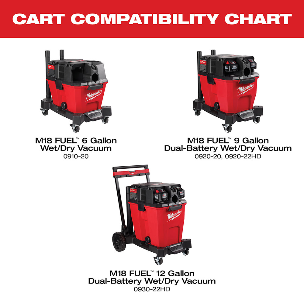 Milwaukee Premium Wet/Dry Vacuum Cart ;