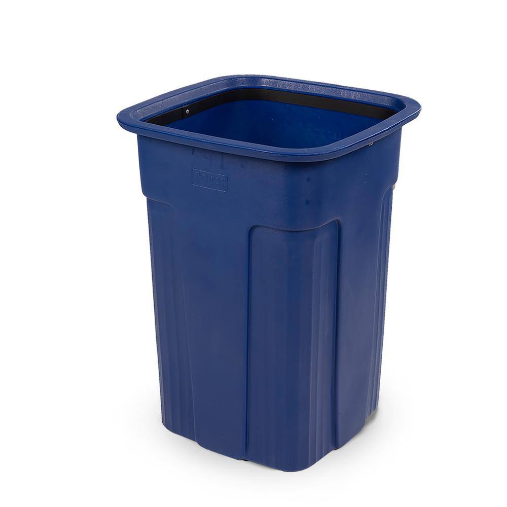 Toter Slimline 25 Gal. Blue Square Trash Can SSC25-00BLU