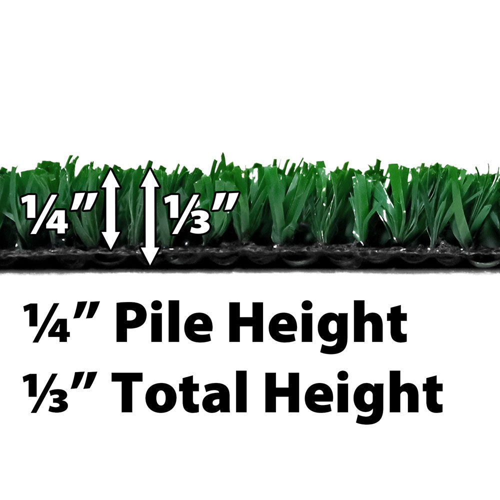 Outdoor Artificial Turf with Marine Backing – Garden Green 6 Feet  X 10 Feet – Spectrum Series .25 Inch Pile Height