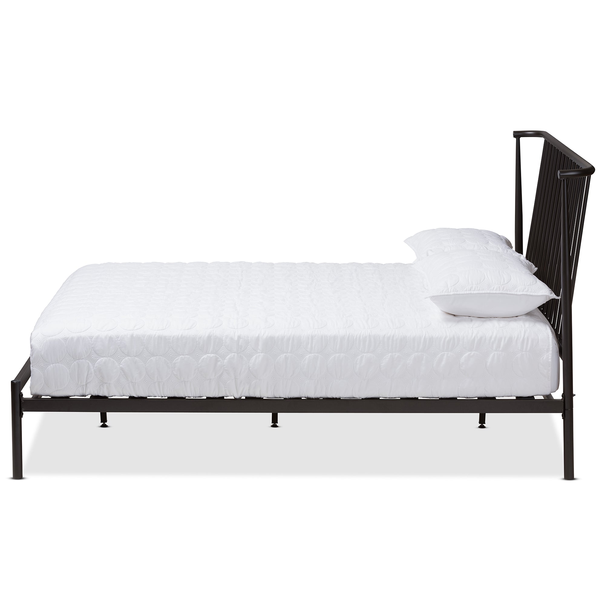 Baxton Studio Sabine Modern and Contemporary Black Finished Metal Platform Bed, Full