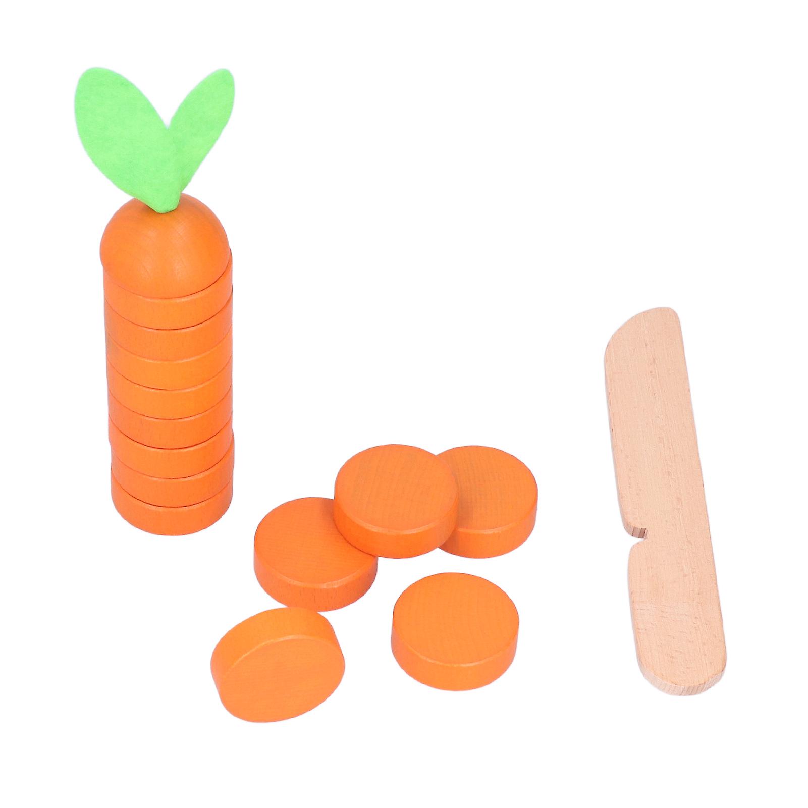 Carrot Blocks Wooden Simulation Radish Building Blocks Early Childhood Education Cognitive Interactive Educational ToysCarrot Diced