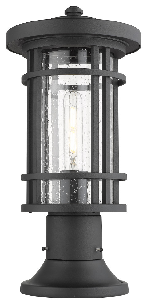 Z Lite 570PHM 553PM BK Jordan 1 Light Outdoor Pier Mounted Fixture   Craftsman   Path Lights   by The Lighthouse  Houzz