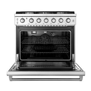 Empava 36 in. 6 cu. ft. Single Oven Freestanding Gas Range with 6 Burners in Stainless Steel with Storage Drawer EMPV-36GR11