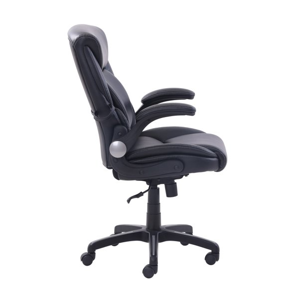 Serta Air Lumbar Bonded Leather Manager Office Chair， Black