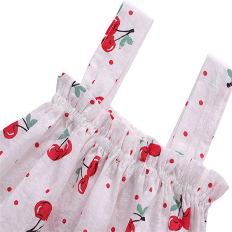 2Pcs/Set Summer Thin Newborn Baby Clothes For Girls Set Print Mini Dress And PP Shorts Infant Baby Clothing Outfit