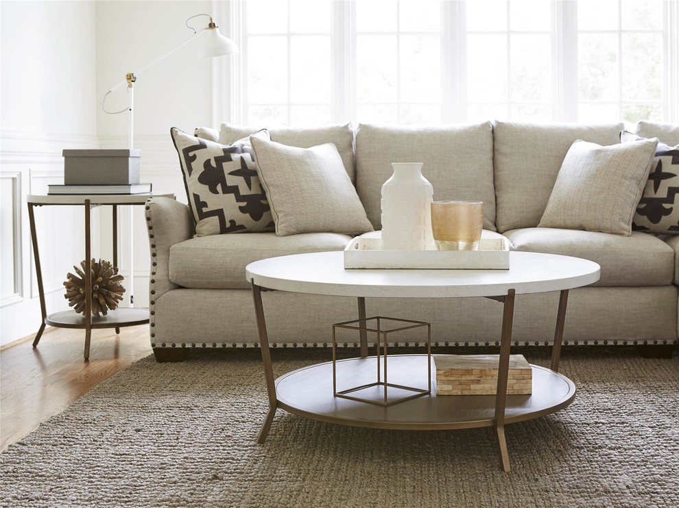 Round Cocktail Table   Transitional   Coffee Tables   by HedgeApple  Houzz