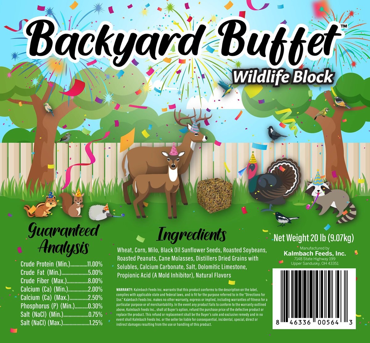 Backyard Buffet Wildlife Treat， 20-lb block