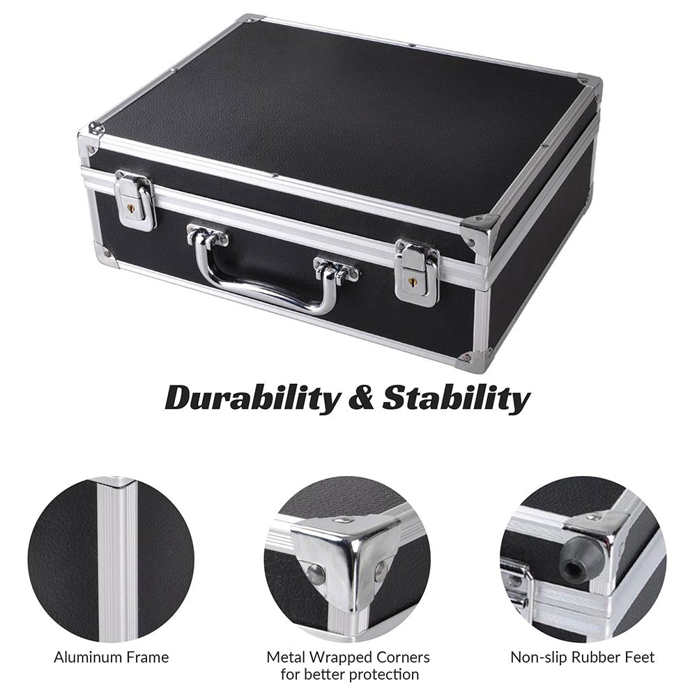 Yescom Lockable Carrying Case for Tattoo Machine Equipment