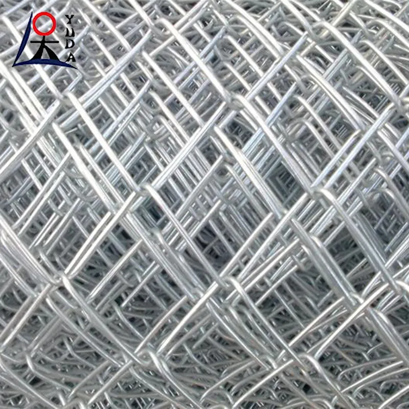 Factory supply galvanized chain link fence warehouse privacy chain link wire mesh fence wall mesh weight per meter