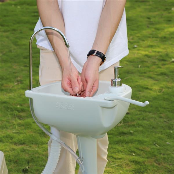 Miekor Portable Sink & Toilet Combo,5Gal Hand Washing Station & 5.3 Gal Flushing Toilet