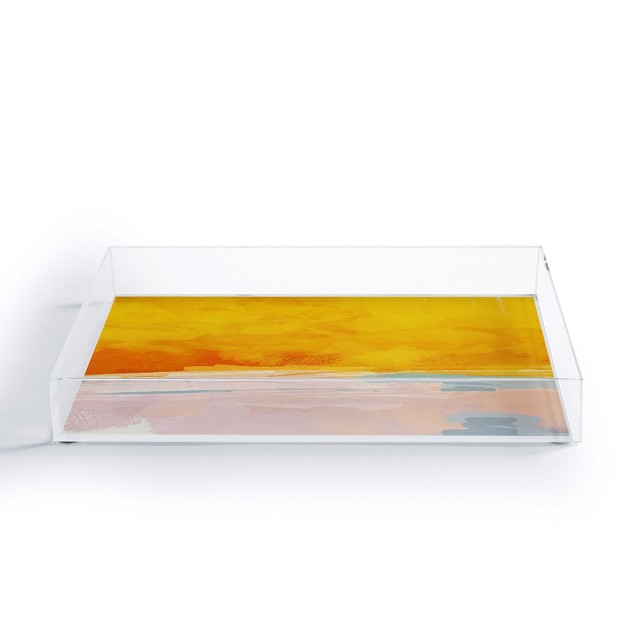 Lunetricotee Sunny Landscape Acrylic Tray Deny Designs