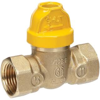 Everbilt 34 in. FIP x 34 in. FIP Safety Handle Brass Gas Ball Valve VGV1SOB4EB