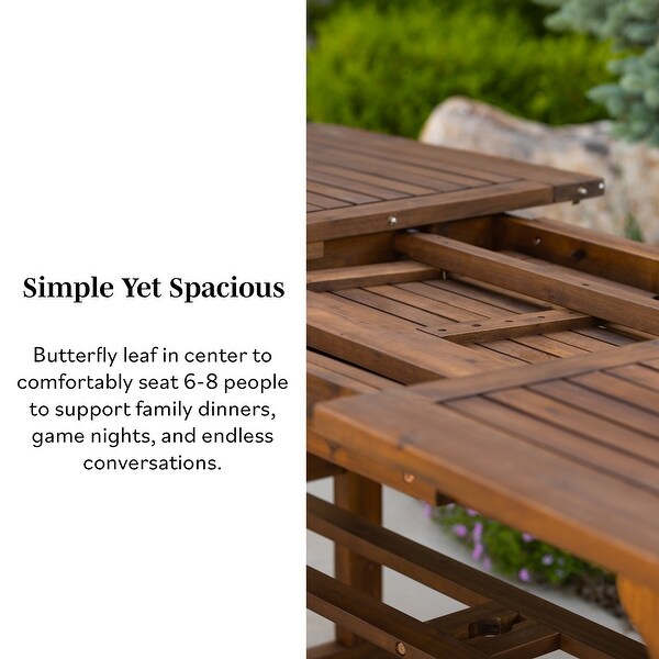 Middlebrook Surfside Acacia Wood Outdoor Extension Dining Table