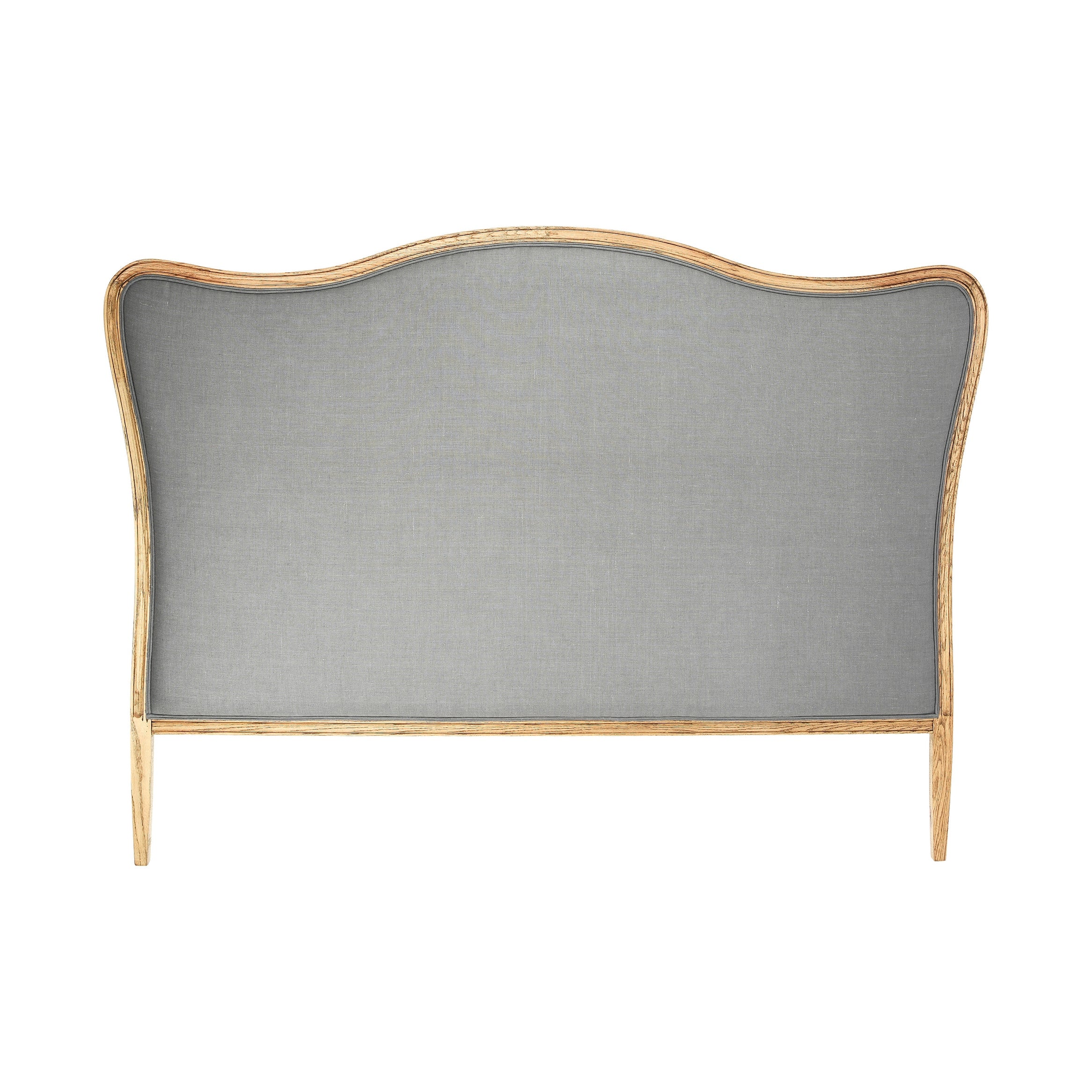 Oak and Linen Headboard - - 34802402