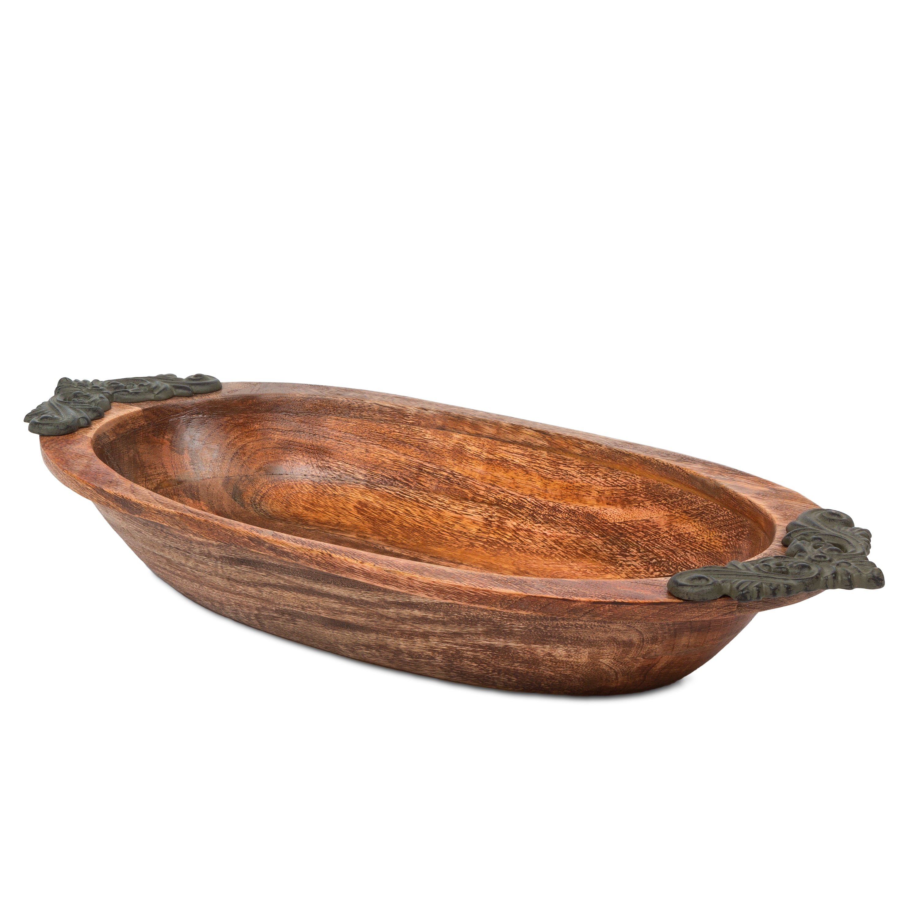 Gerson Heritage Collection Antiquity Oval Display Wood Bowl