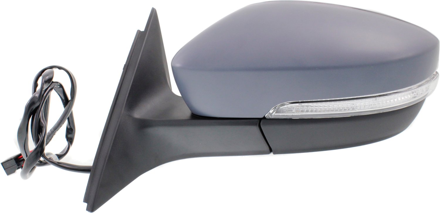 Mirror Compatible With 2012-2015 Volkswagen Passat Left Driver Side Heated In-housing Signal Light Paintable Kool-Vue