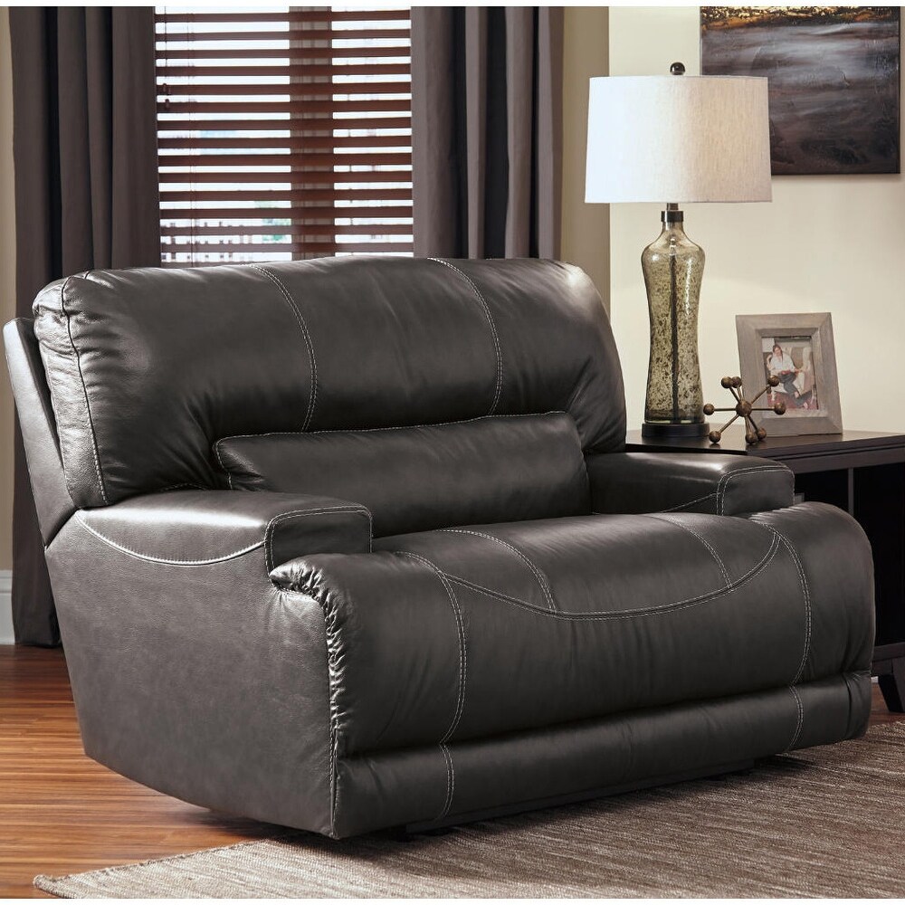 McCaskill Contemporary Wide Seat Recliner Gray