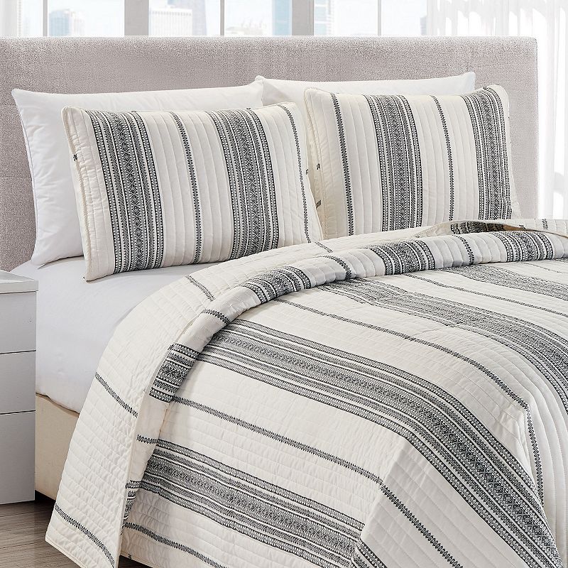 Madelinen? Wesley Striped Quilt Set