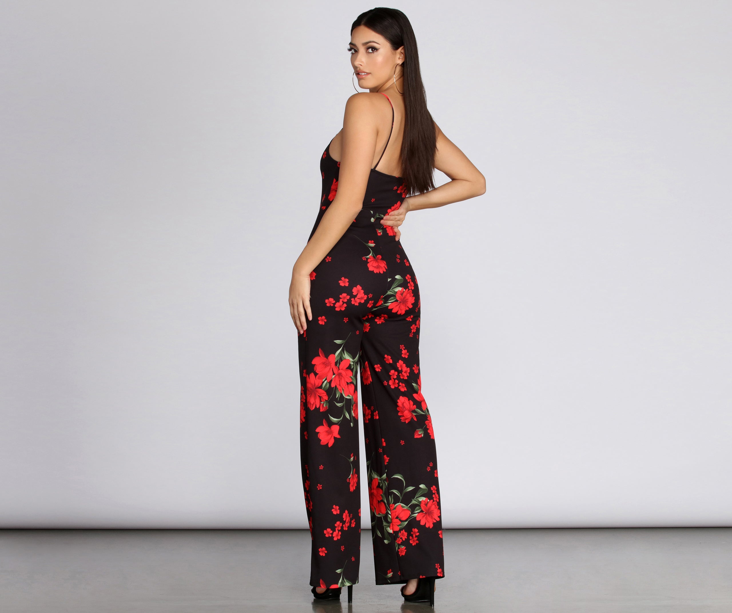 Floral Feeling V Wire Jumpsuit