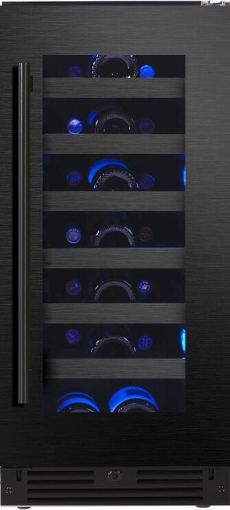 XO XOU15WGBSR 15 Inch Black Stainless Steel Wine Cooler