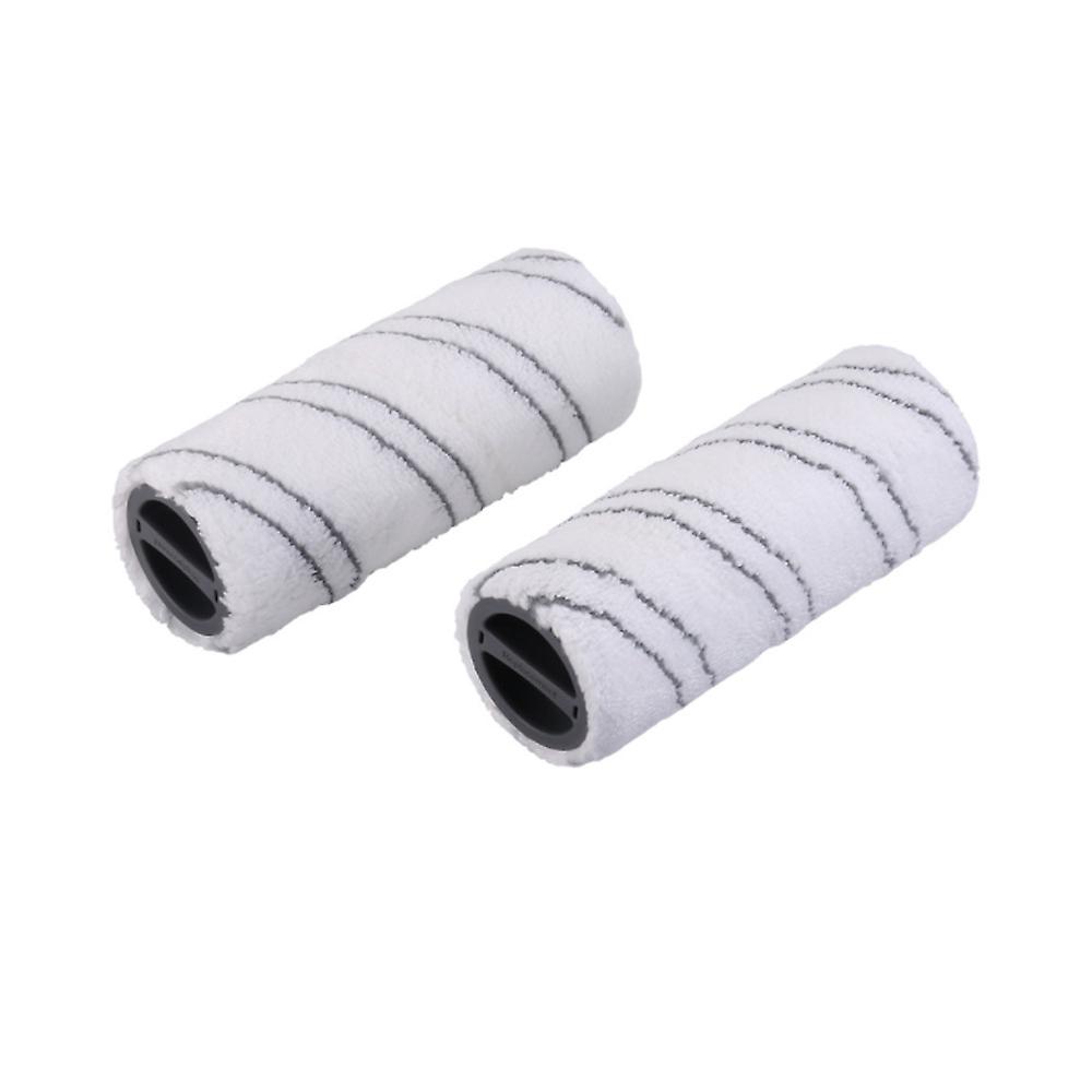 Grey Floor Cleaner Roller Replacement Set Kit 2 Pcs Multi-surface Rollers Replacement For Karcher Fc3 Fc3d Fc5 Fc5d Hard Floor Cleaners Machine Washab