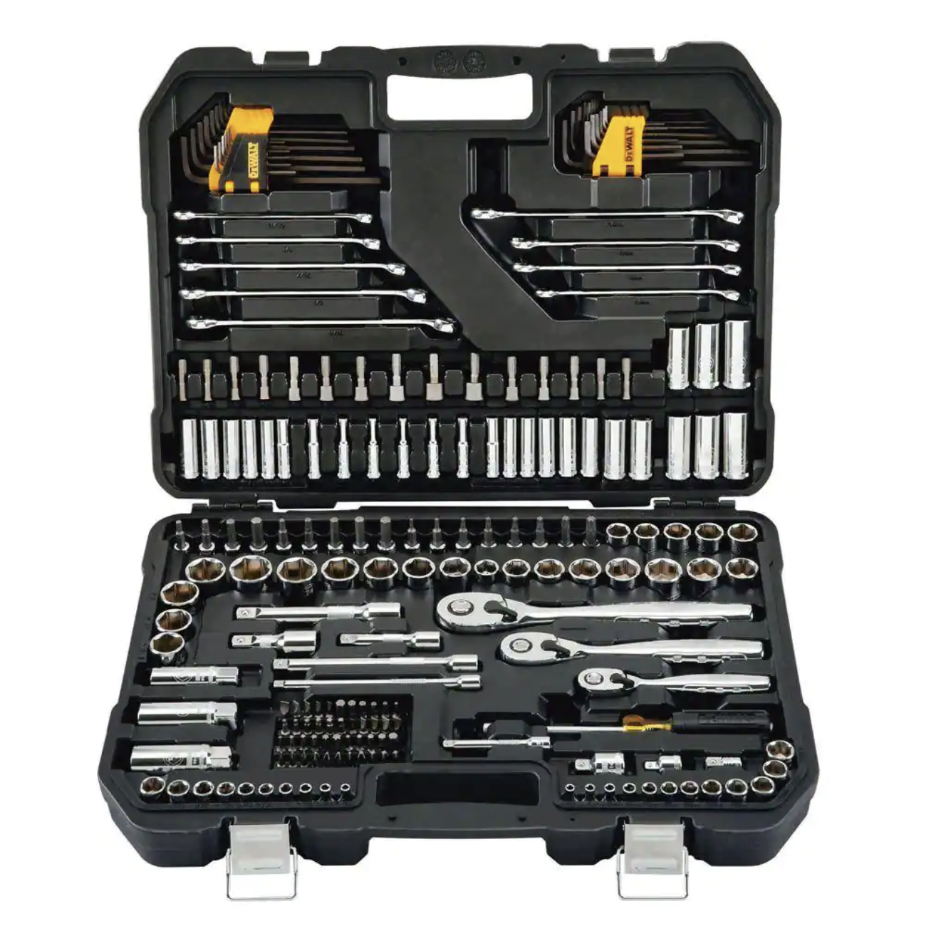 Dewalt 1/4 in.， 3/8 in.， and 1/2 in. Drive Polished Chrome Mechanics Tool Set (200-Piece)