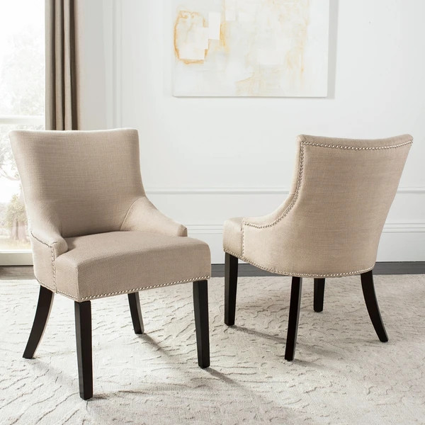 Miles 19  x27 x27h Side Chair Set of 2 Silver Nail Heads Antique Gold   Transitional   Dining Chairs   by Virgil Stanis Design  Houzz