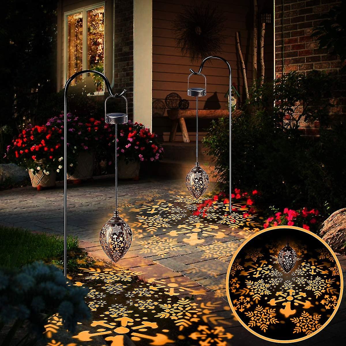 2 Pack Hanging Solar Lights Decorative Lamp