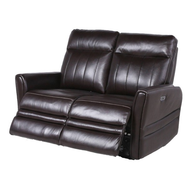 Coachella Power Recliner Loveseat Brown Steve Silver Co