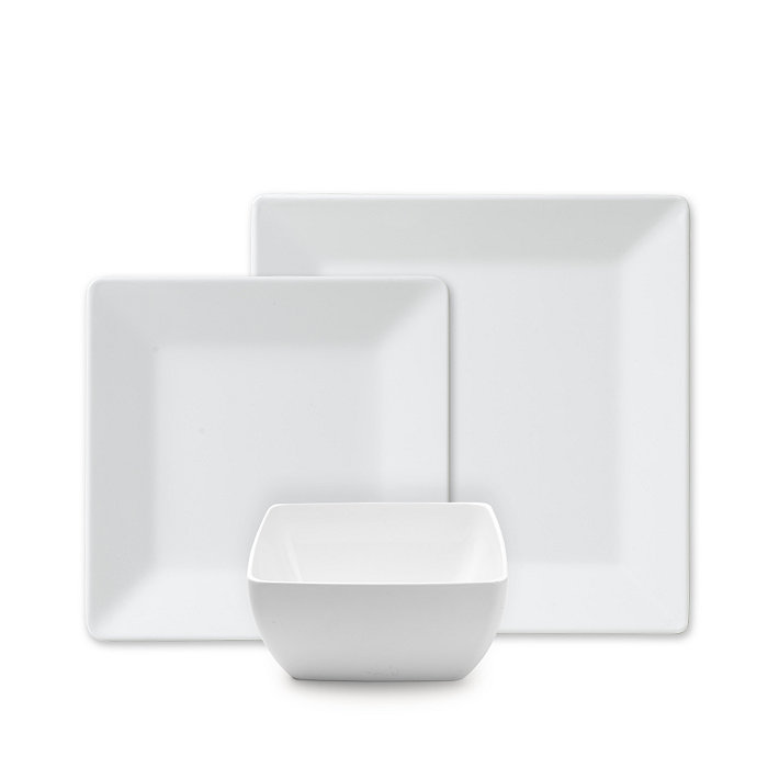 Q Squared Diamond Square Melamine 12pc Set