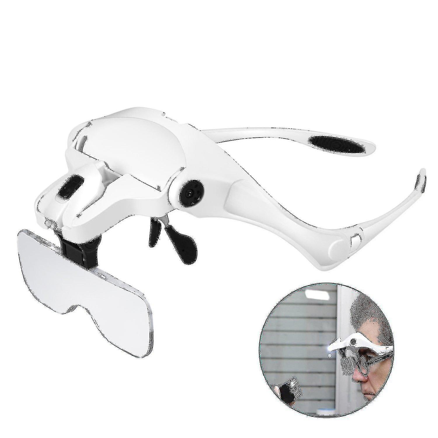 Hands Magnifying Glasses With 2 Led S 5 Interchanabnses 1.0x To 3.5x