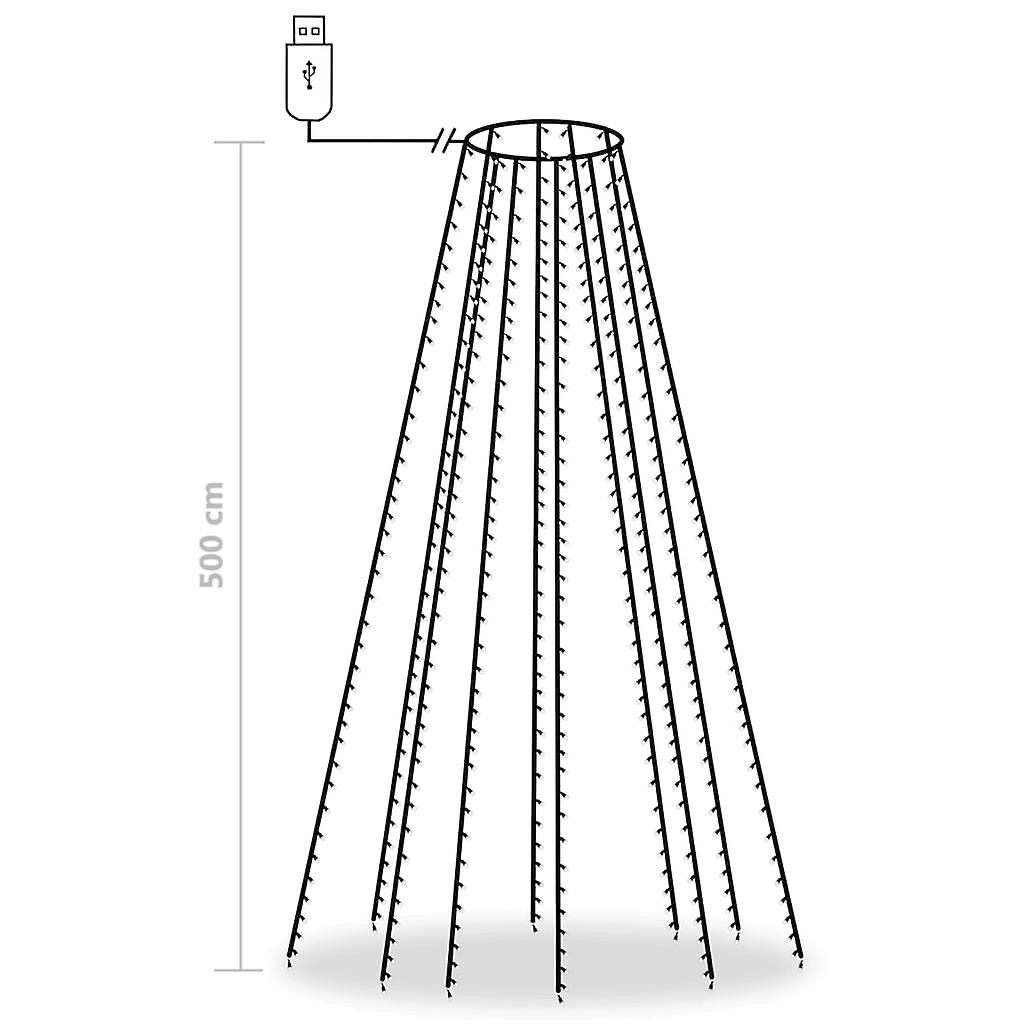 Vidaxl Tree Lights With 500 Leds Cold White 196.9