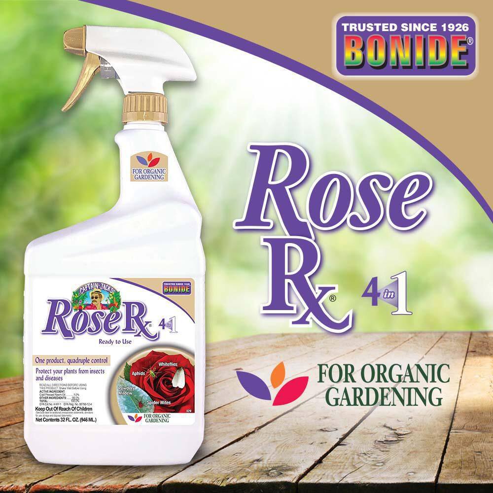 Bonide Captain Jack's Rose Rx 4-in-1 32 oz. Ready-To-Use Fungicide Insecticide Miticide and Nematicide 820