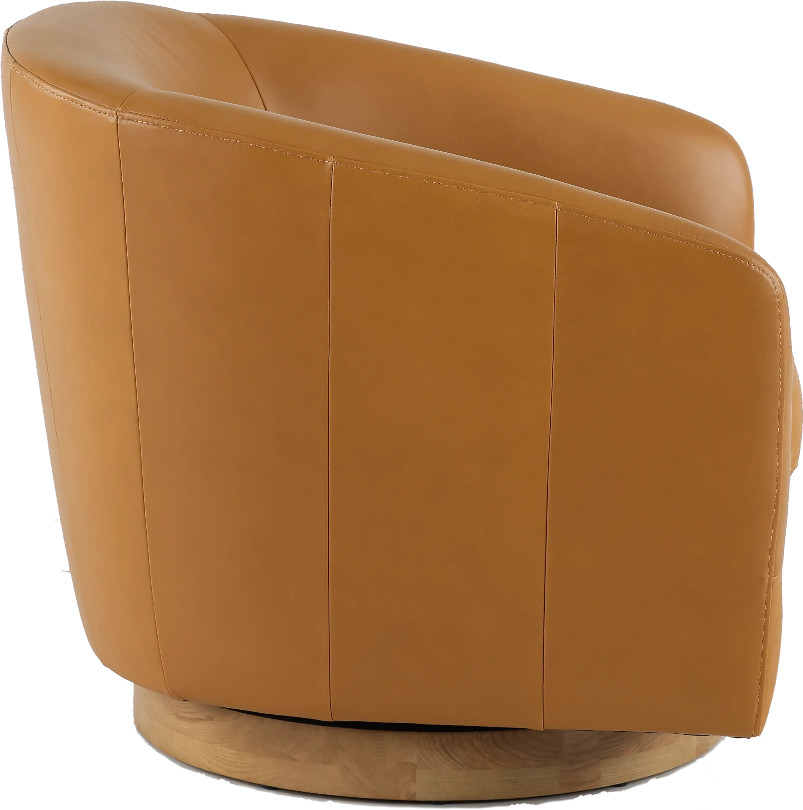 Kinsley Tan Leather Swivel Chair