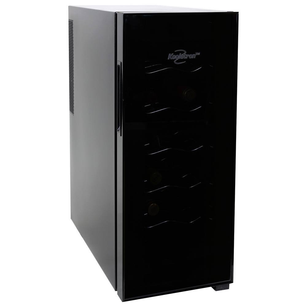 Koolatron 12 Bottle Wine Cooler Black 1 cu. ft. (28L) Freestanding Thermoelectric Wine Fridge WC12