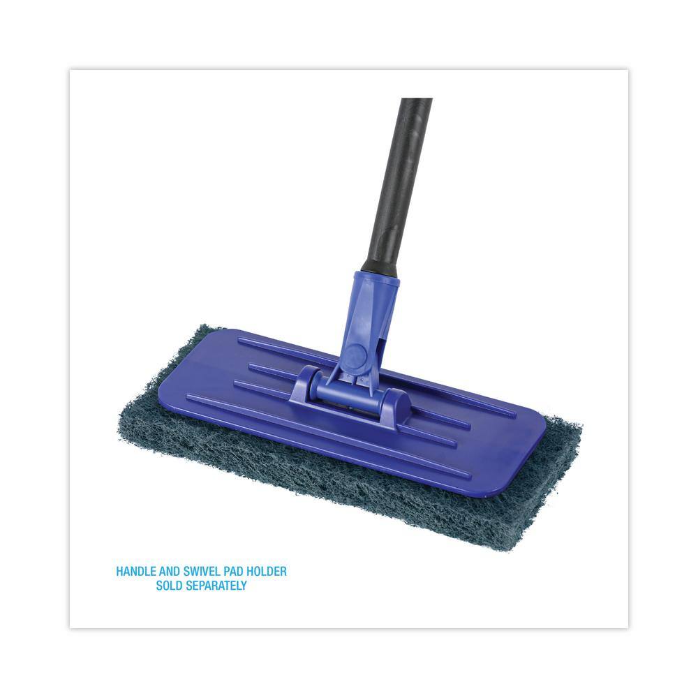 Boardwalk 4 in. x 10 in. Medium-Duty Blue Sponge Pad 20Count BWK402