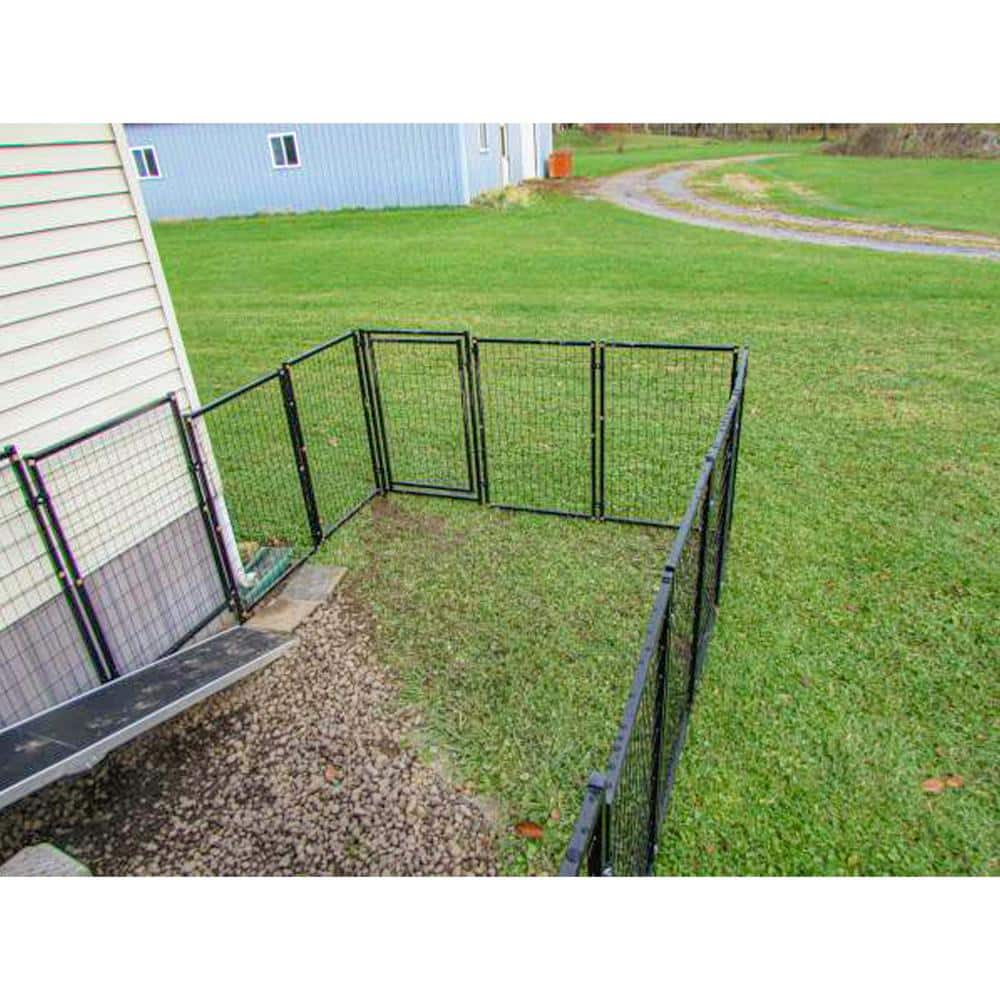 ALEKO 10 ft. H x 10 ft. W x 4 ft. H Kennel Heavy-Duty Pet Playpen Foot Dog Exercise Pen Cat Fence Run Chicken Coop Hens House 2DK5X5X4SQ-HD