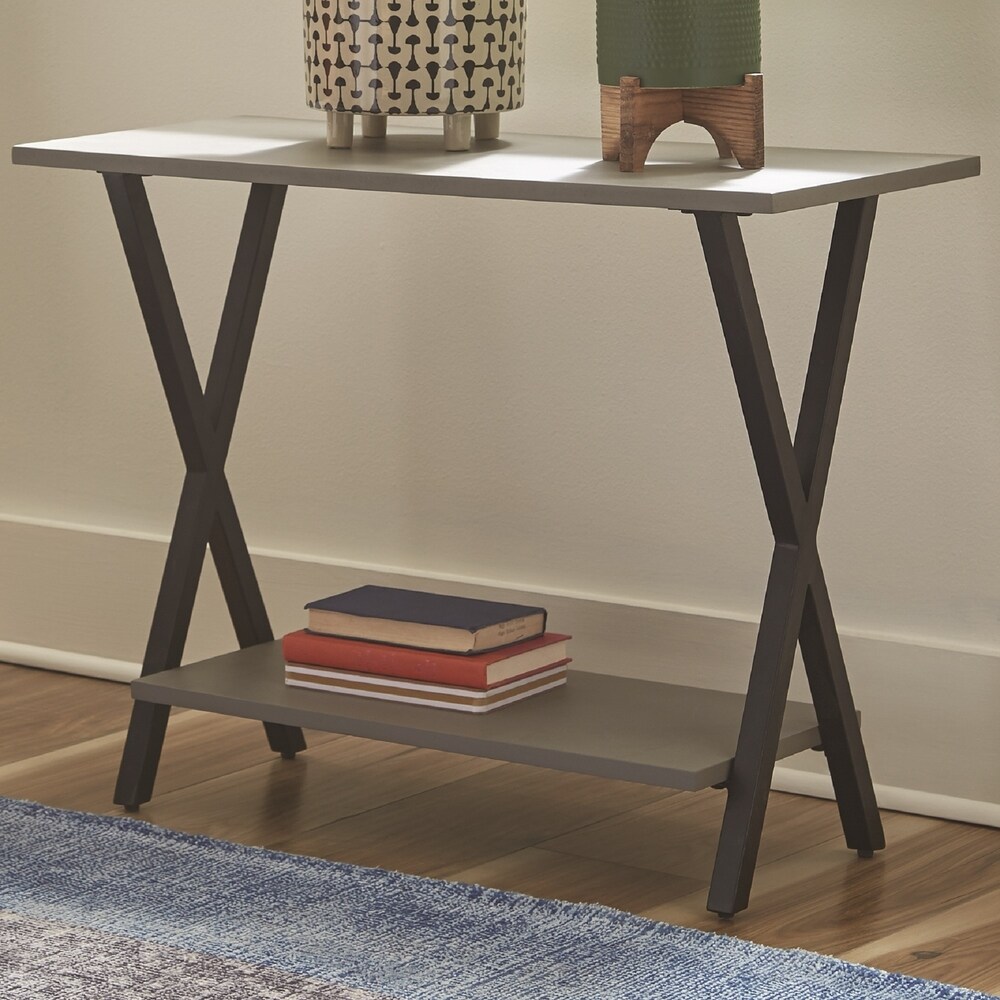 Carbon Loft Eres Concrete Coated Sofa Table