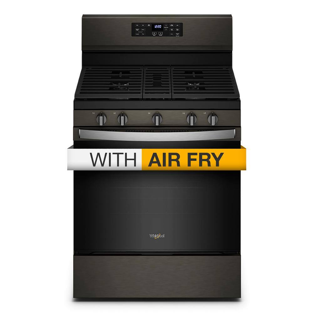 Whirlpool 5 cu. ft. Gas Range with Air Fry Oven in Black Stainless WFG550S0LV