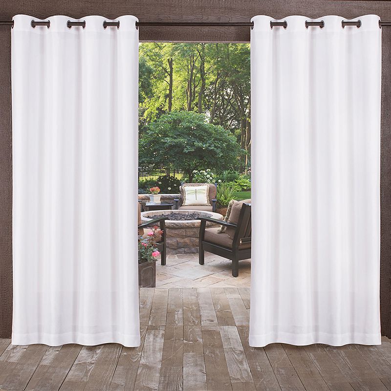 Exclusive Home 2-pack Biscayne Indoor/Outdoor Window Curtain