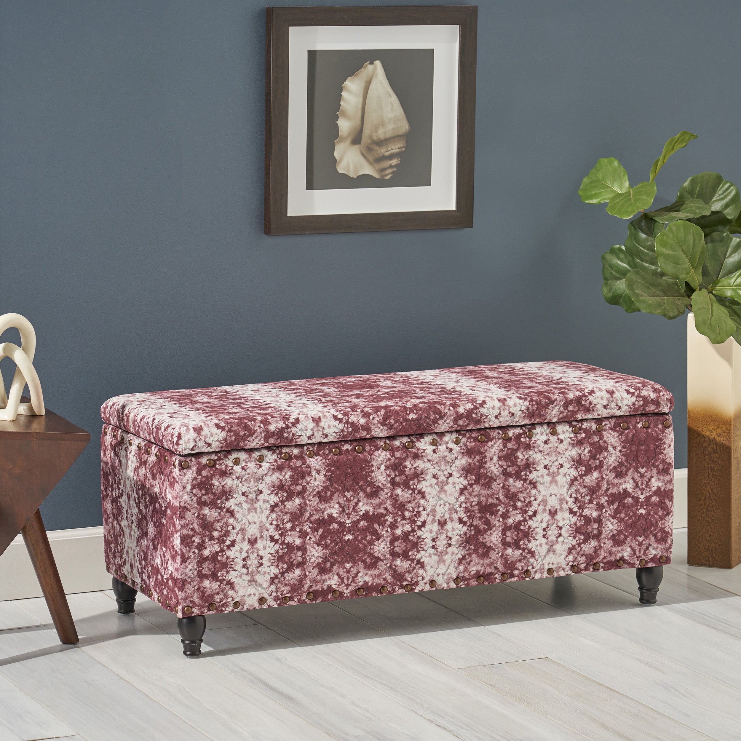 Bancroft Rectangle Velvet Storage Ottoman Bench