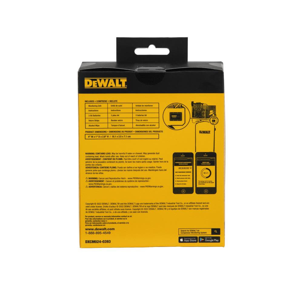 DEWALT Air Compressor Monitoring System