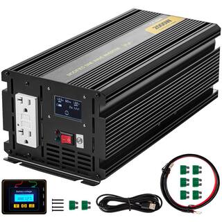 VEVOR 2000-Watt Power Inverter Modified Sine Wave Inverter DC 12-Volt with LCD Display Remote Controller LED Indicator ZXN2KW12-120C7UJKV9