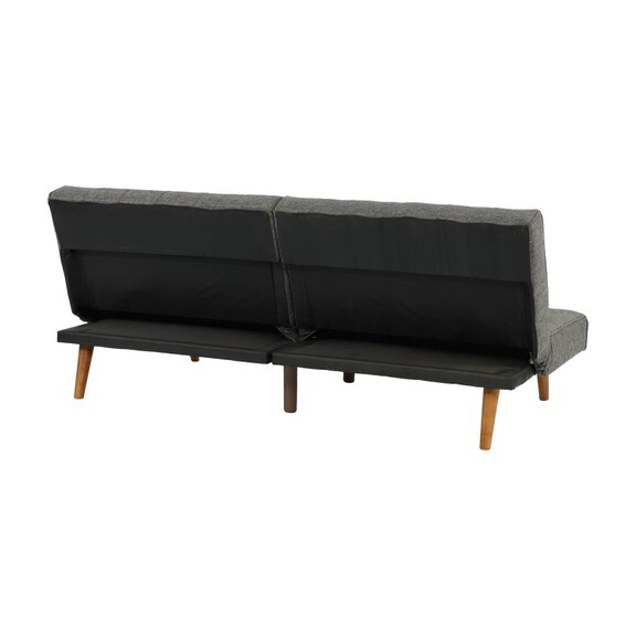 ADJUSTABLE SOFA in Black Faux Leather B089127410