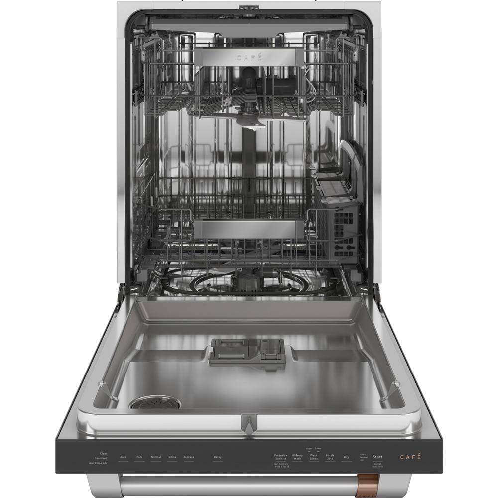 Cafe 24 in. Built-In Top Control Stainless Steel Dishwasher wStainless Steel Tub 3rd Rack 48 dBA CDT805P2NS1